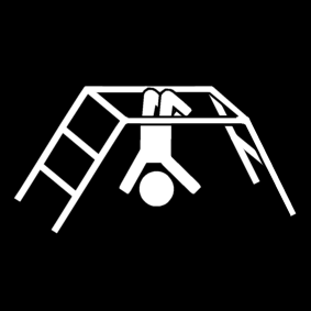 monkey bars: hang upside down